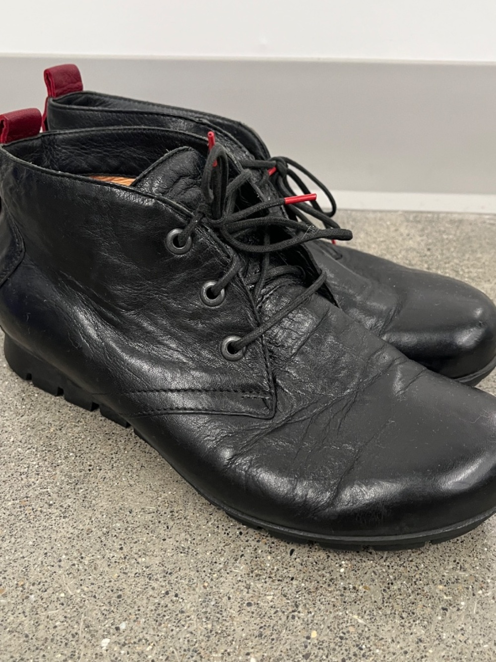 ✨ Think! Leather Ankle Boots / Chukka Shoes | Model 87074 | Size EU 37 | Black | - Picture 6 of 7